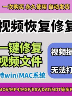 损坏MP4视频修复软件断电恢复工具短片导出摄像机视频文件修复