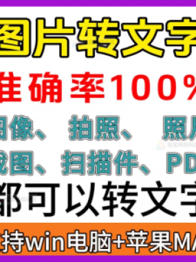 一键图片转文字拍照扫描件转Word文档Excel表格提取助手