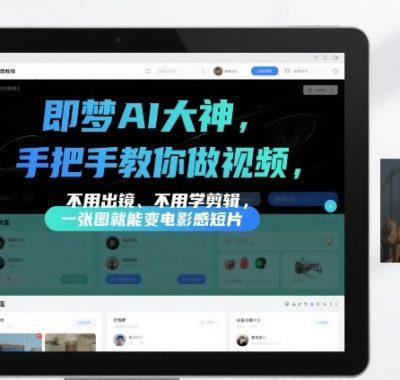 即梦AI大神手把手教你做视频，不用出镜、不用学剪辑，一张图就能变电影感短片