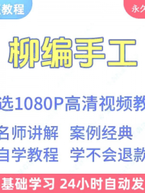 柳编手工视频教程新手学习小白自学零基础入门精通教学课程全集