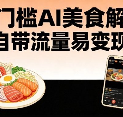 零门槛AI美食解构，自带流量易变现
