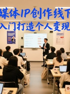 新媒体IP创作线下课，0入门打造个人变现IP