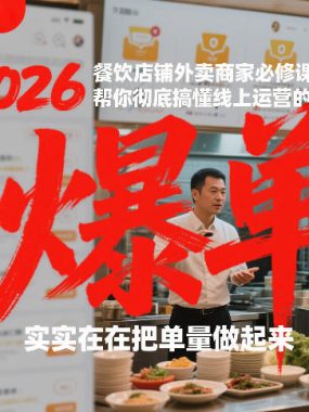 2026餐饮店铺外卖商家必修课，帮你彻底搞懂线上运营的门道，实实在在把单量做起来