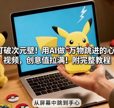 打破次元壁！用AI做【万物跳进手心】视频，创意值拉满！附完整教程