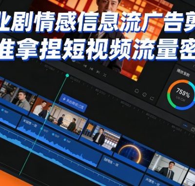 专业剧情感信息流广告剪辑，精准拿捏短视频流量密码