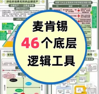 46种麦肯锡思考工具框架底层逻辑137页PPT属于芒格100个思维模型