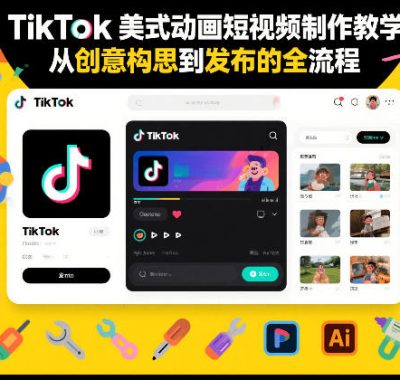 TikTok美式动画短视频制作教学，从创意构思到发布的全流程
