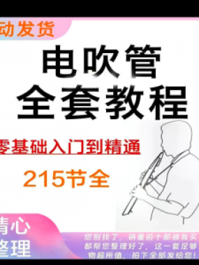 乐器电吹管教程课程实用学习视频初学者入门零基础网盘电子版教程