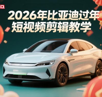 比亚迪过年短视频剪辑教学，车企短视频过年剪辑方案