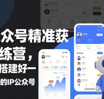 IP公众号精准获客训练营，从0-1搭建好一个能賺钱的IP公众号（更新中）