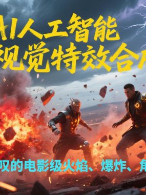 AI人工智能VFX视觉特效合成课程，制作出令人惊叹的电影级火焰、爆炸、角色和环境特效