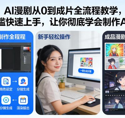 AI漫剧从0到成片全流程教学，零门槛快速上手，让你彻底学会制作AI漫剧【保姆级教程】
