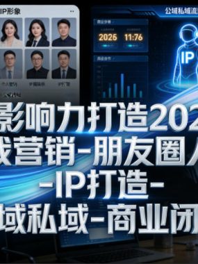 个人影响力打造2026年，自我营销-朋友圈人设-IP打造-公域私域-商业闭环