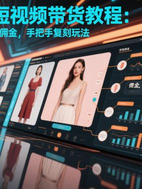 AI女装短视频带货教程：博主7天狂賺2W佣金，手把手复刻玩法，可直接照搬