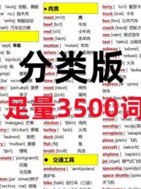 7天背完3500词初中单词中英文分类可以快速记忆英语学霸词根词缀