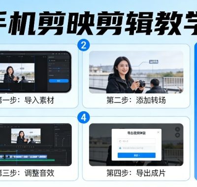 手机剪映剪辑教学，小白也能学会的操作，秒出大片