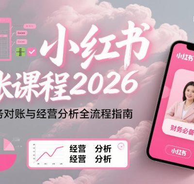 小红书对账课程2026，财务对账与经营分析全流程指南