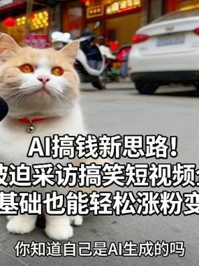 AI搞钱新思路！动物被迫采访搞笑短视频全攻略，0基础也能轻松涨粉变现