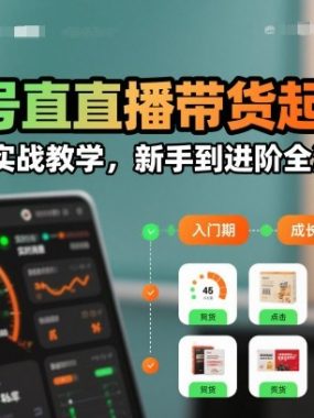 视频号直播带货起量与微付费实战教学，新手到进阶全流程（更新）