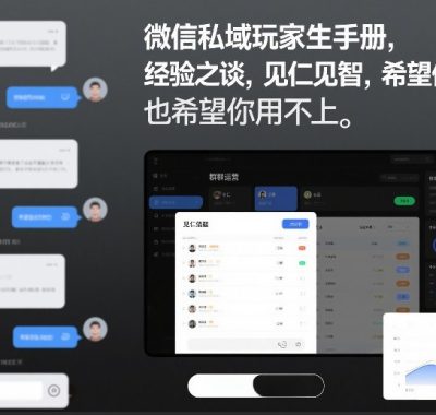 微信私域玩家生存手册，经验之谈，见仁见智，希望你用得上，也希望你用不上【文档】