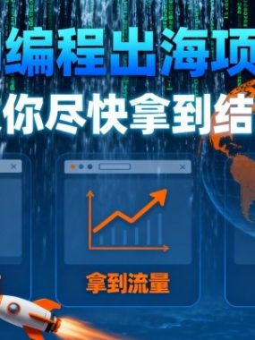AI编程出海项目，教你尽快拿到结果-做出网站、拿到流量、賺到钱