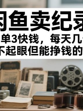 闲鱼卖纪录片，一单3快钱，每天几十单，一个不起眼但能挣钱的项目【揭秘】