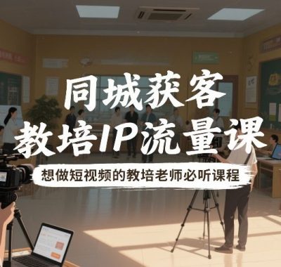 同城获客，教培IP流量课，想做短视频的教培老师必听课程