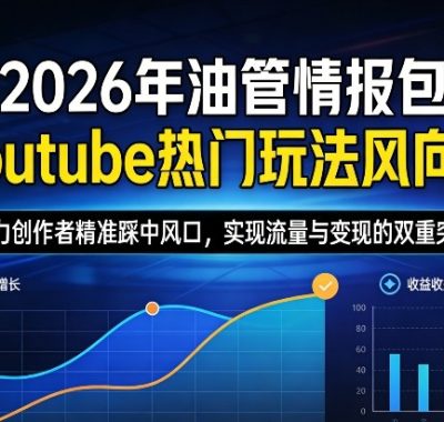 2026年油管情报包，youtube热门玩法风向标，助力创作者精准踩中风口，实现流量与变现的双重突破