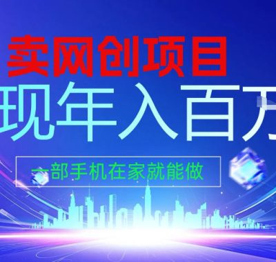 2026年通过“卖项目”实现年入百个W，一部手机在家就能做【揭秘】