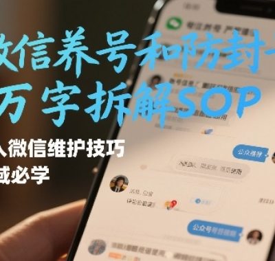 微信养号和防封号1万字拆解SOP，个人微信维护技巧，私域必学【文档】