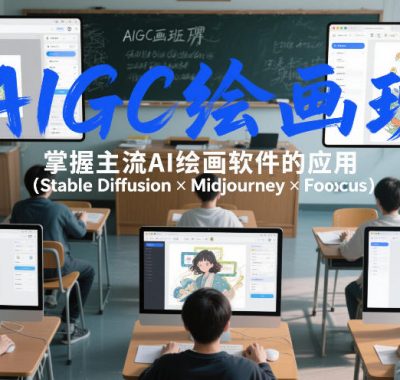AIGC绘画班，掌握主流Ai绘画软件的应用（Stable Diffusion x Midjourney x Fooocus）