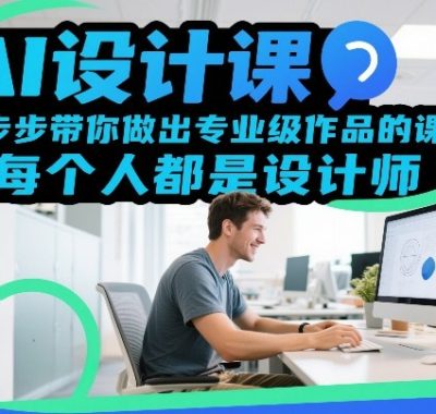 AI设计课，一步步带你做出专业级作品的课程，让每个人都是设计师