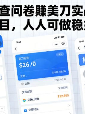 海外调查问卷賺美刀实战教学，老牌项目，人人可做稳如老狗