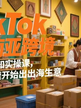 TikTok东南亚跨境从0-1认知实操课，教你快速开始出海生意