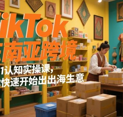 TikTok东南亚跨境从0-1认知实操课，教你快速开始出海生意