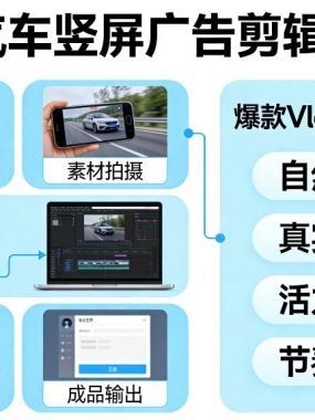 Vlog感觉汽车竖屏广告剪辑脚本全流程，拿捏爆款Vlog质感