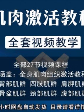 肌肉激活训练动作方法视频教程运动康复治疗课程教学筋膜唤醒肌群