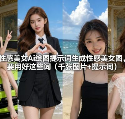 性感美女Ai绘图提示词生成性感美女图，要用好这些词（千张图片+提示词）