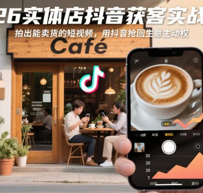 2026实体店抖音获客实战课，拍出能卖货的短视频，用抖音抢回生意主动权